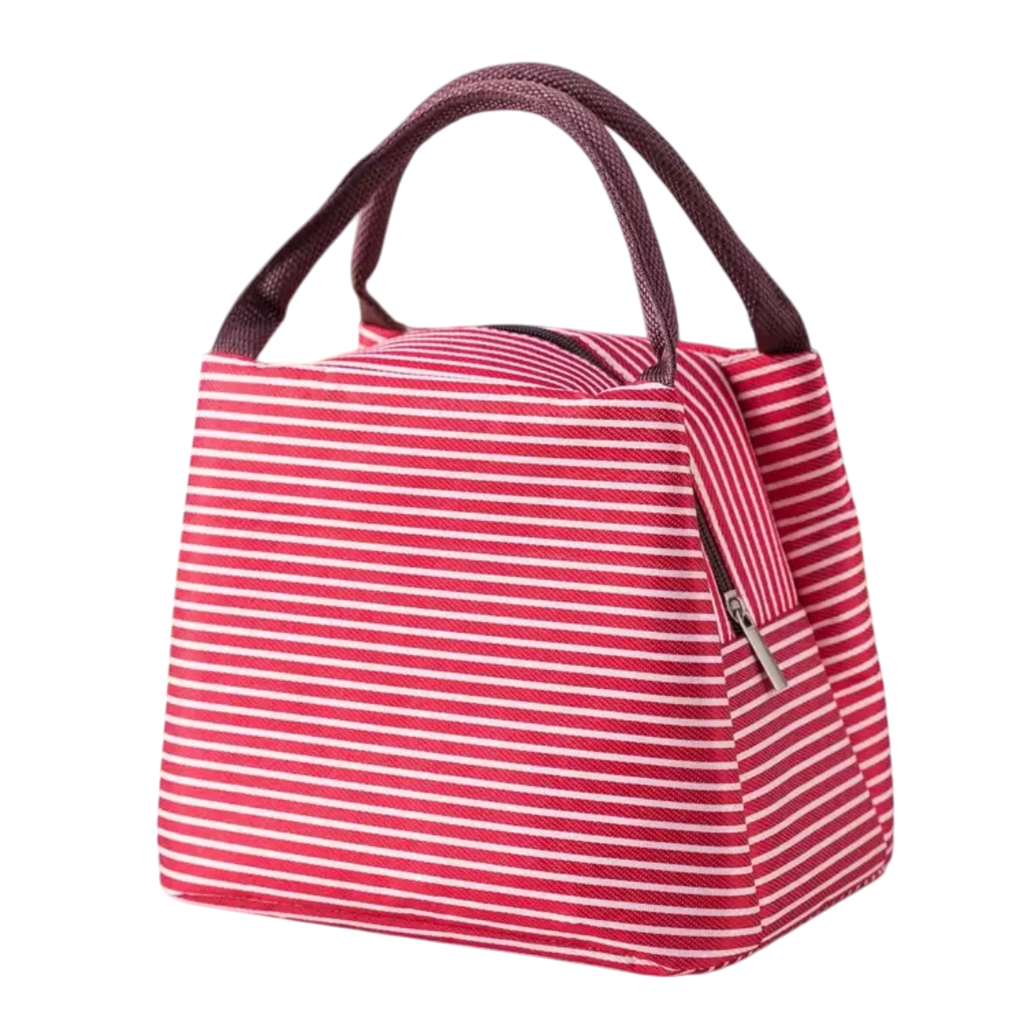 Bolsa nevera de almuerzo a rayas