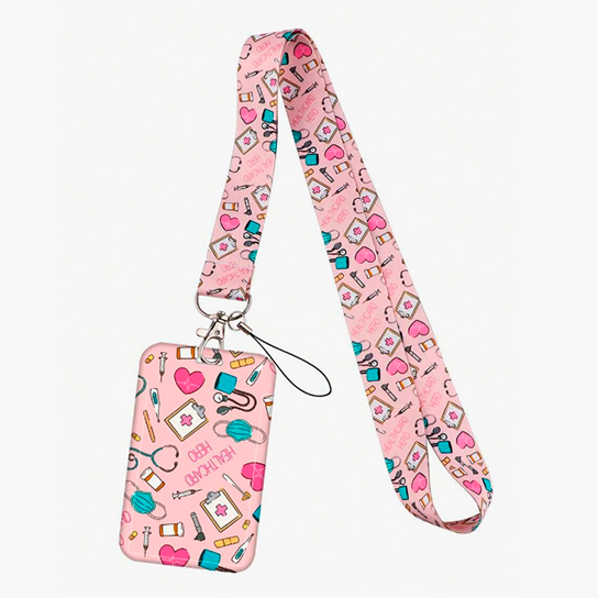 Portatarjetas con cordón