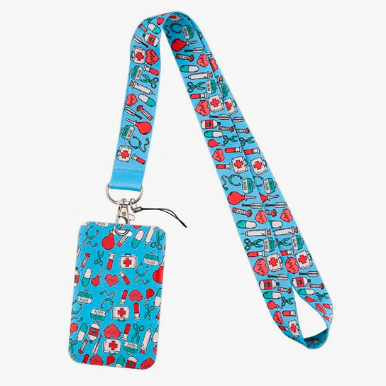 Portatarjetas con cordón