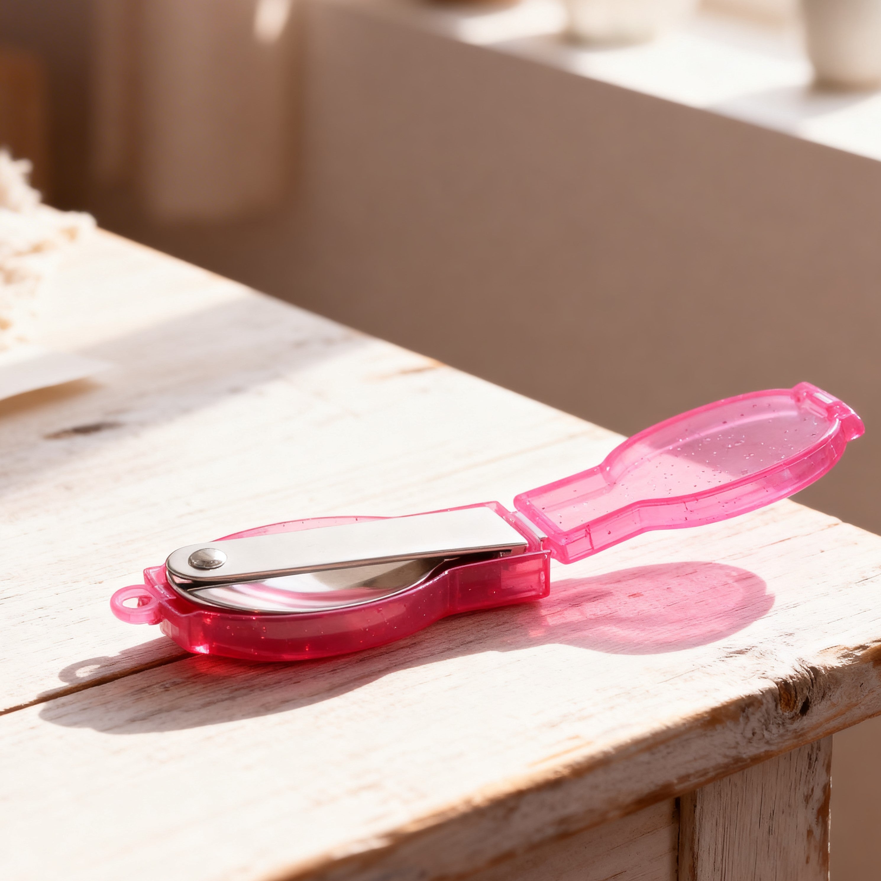 Cubiertos 2 en 1 plegables con llavero