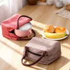 Bolsa nevera almuerzo portátil a rayas para sanitarios y enfermeras
