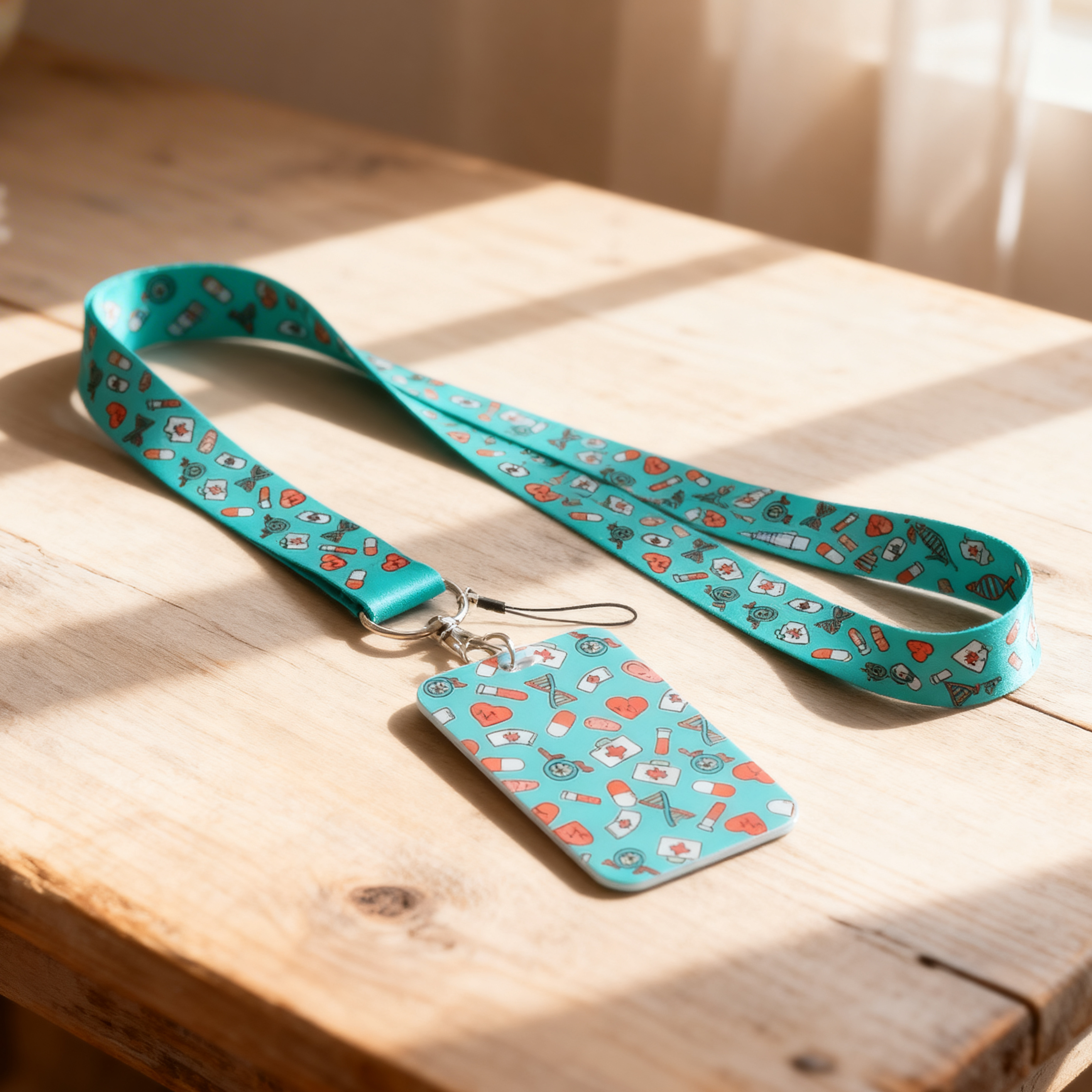 Portatarjetas con cordón