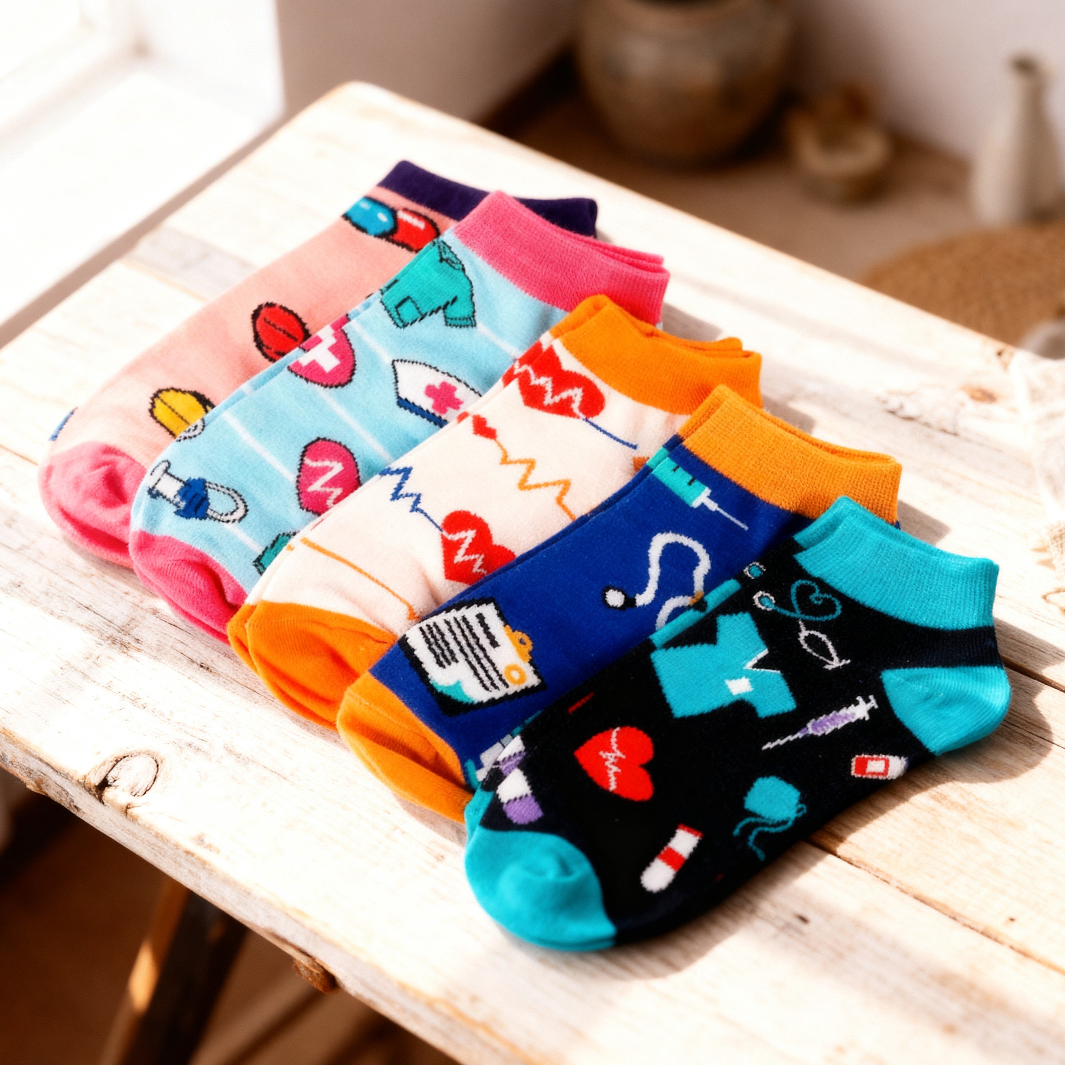 Calcetines sanitarios cortos