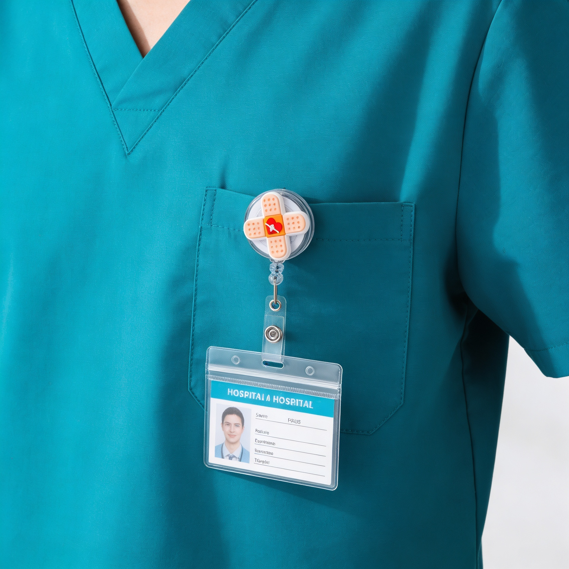 Porta Identificación Retráctil con Clip para Uniforme