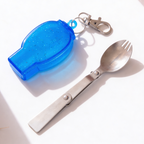 Cubiertos 2 en 1 Plegables con Llavero | Reutilizables